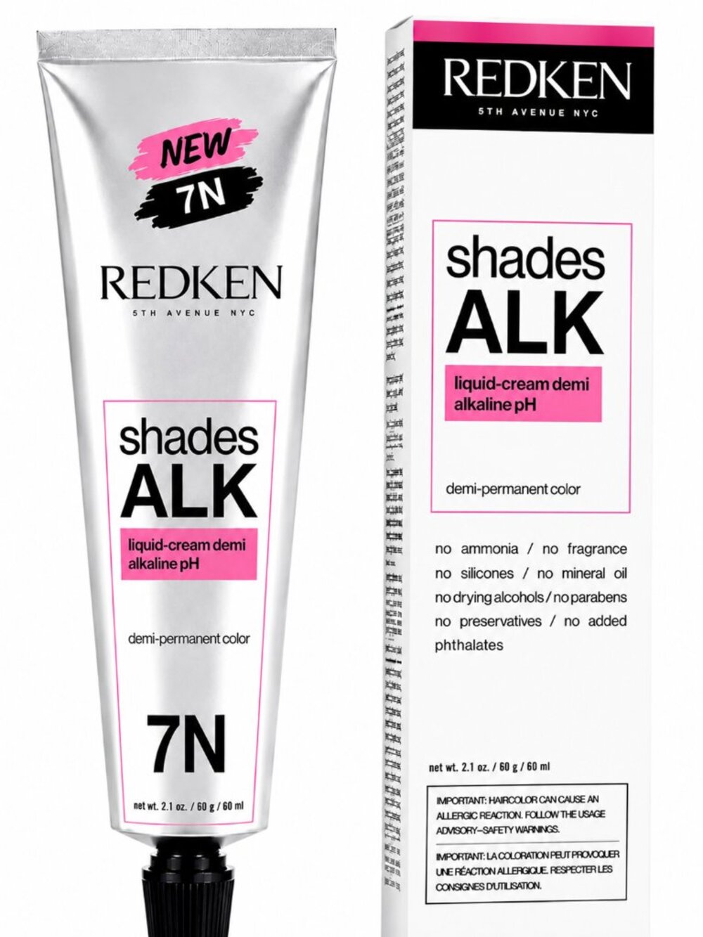 Redken Shades ALK 7N Demi-Permanent Liquid-Cream Hair Color 2.1 oz